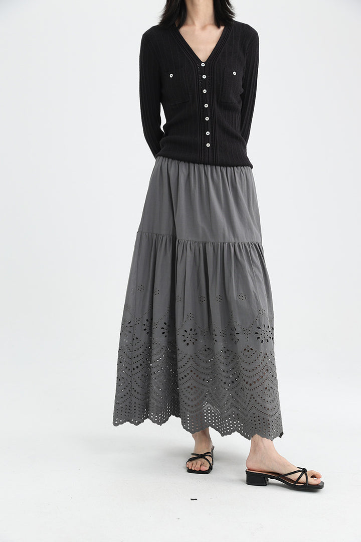 Femme Luftig Blomster-Solblomst Skirt Stilla