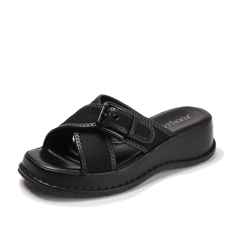Dame komfort-sandaler med ergonomisk fodseng og justerbar rem Stilla