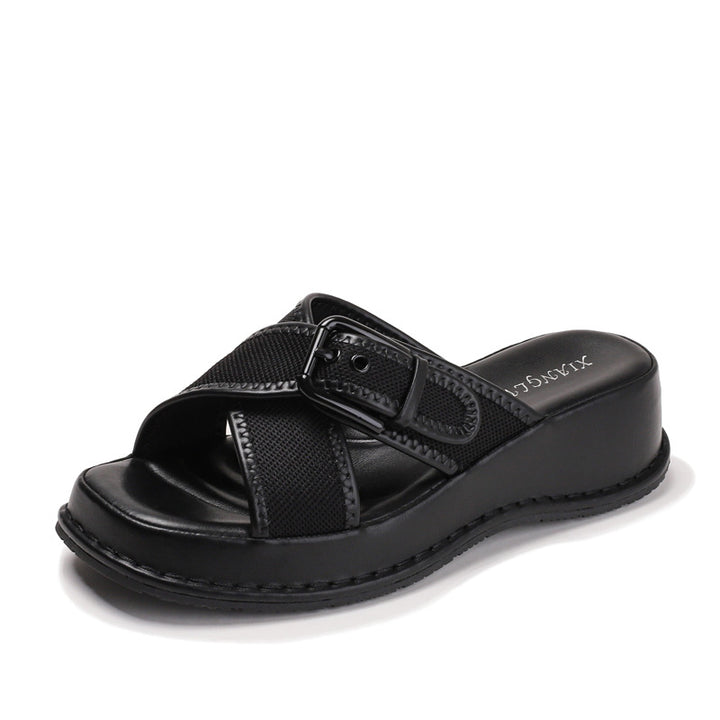 Dame komfort-sandaler med ergonomisk fodseng og justerbar rem Stilla