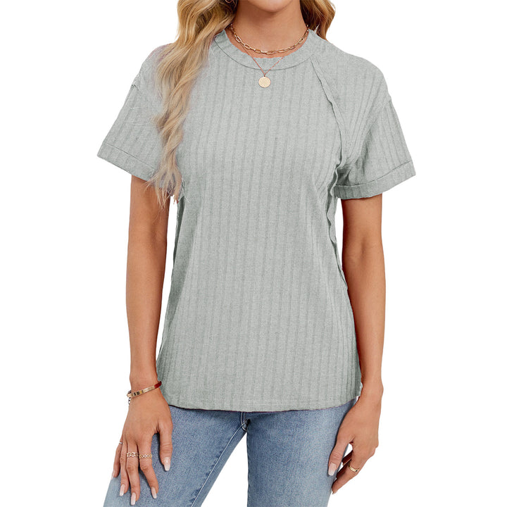 Dame fritids T-shirt med ribstruktur Stilla