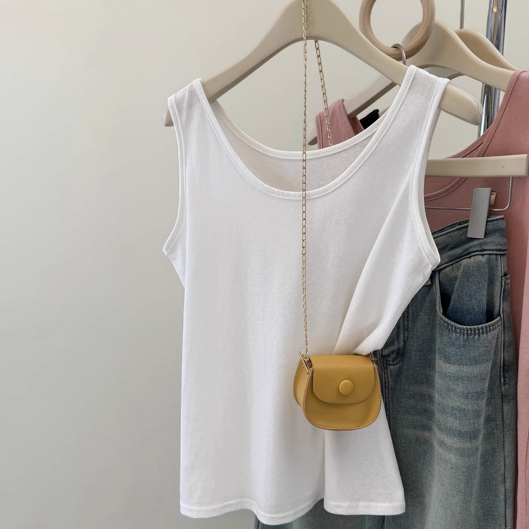 Femme Blødt Jersey Tanktop med flatterende snit Stilla