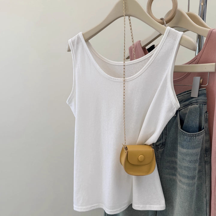 Femme Blødt Jersey Tanktop med flatterende snit Stilla