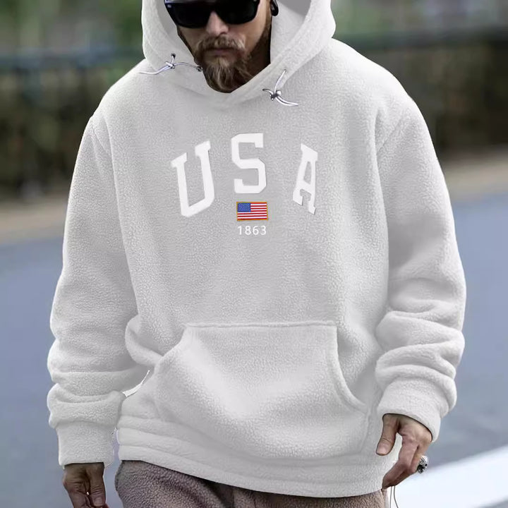 Herre sweatshirt med hætte Stilla