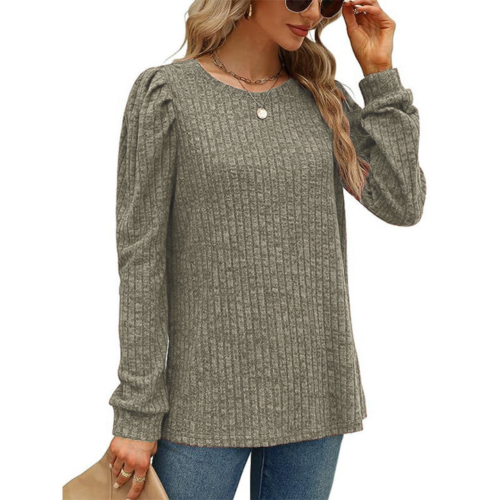 Damer Struktureret Sweater med Puffærmer Stilla