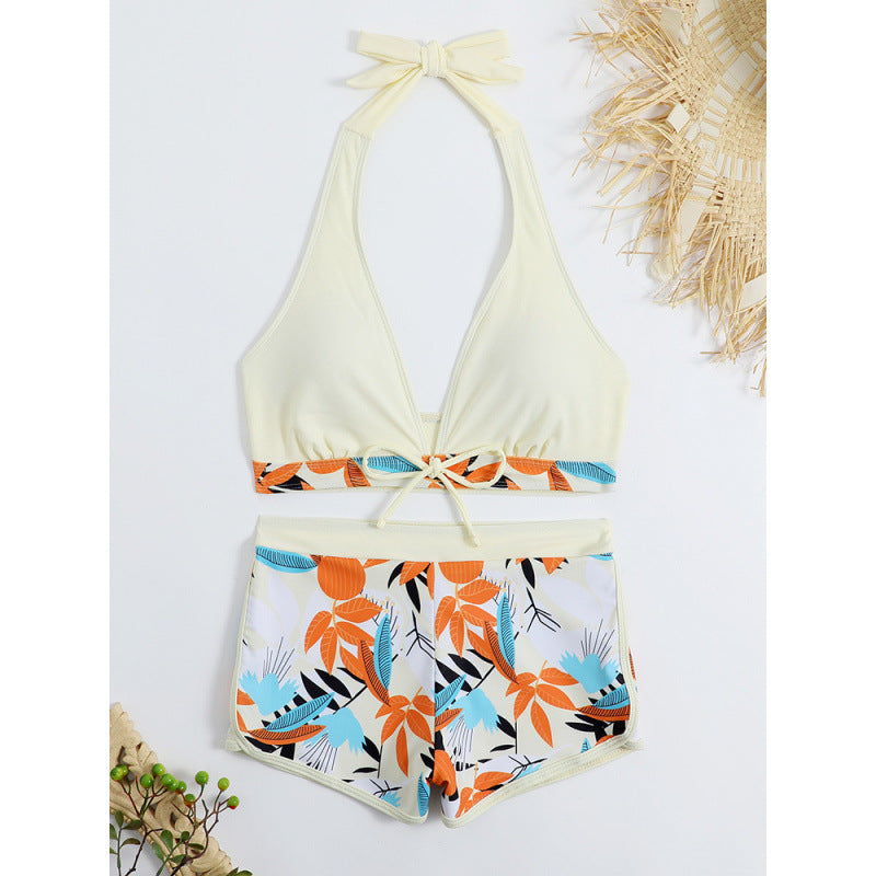 Dame Højskåret Bikini med blomsterprint detaljer og legende rygbeskyttelse Stilla