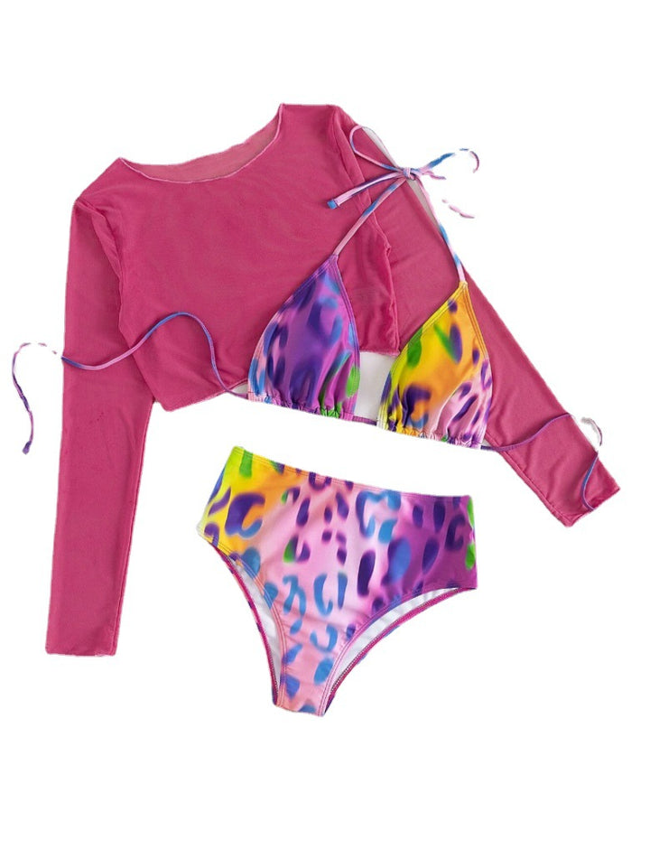 Dame Trendy Bikini-Sæt med gennemsigtig Overtøj Stilla
