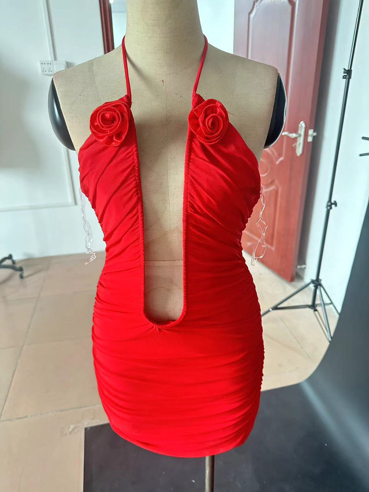 Stilla | Fangende Spaghetti Strop Backless Kjole