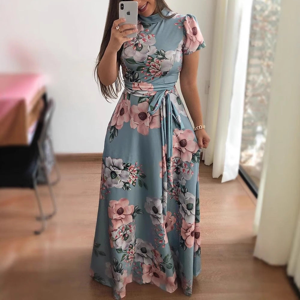 Dame maxikjole med blomsterdesign Stilla