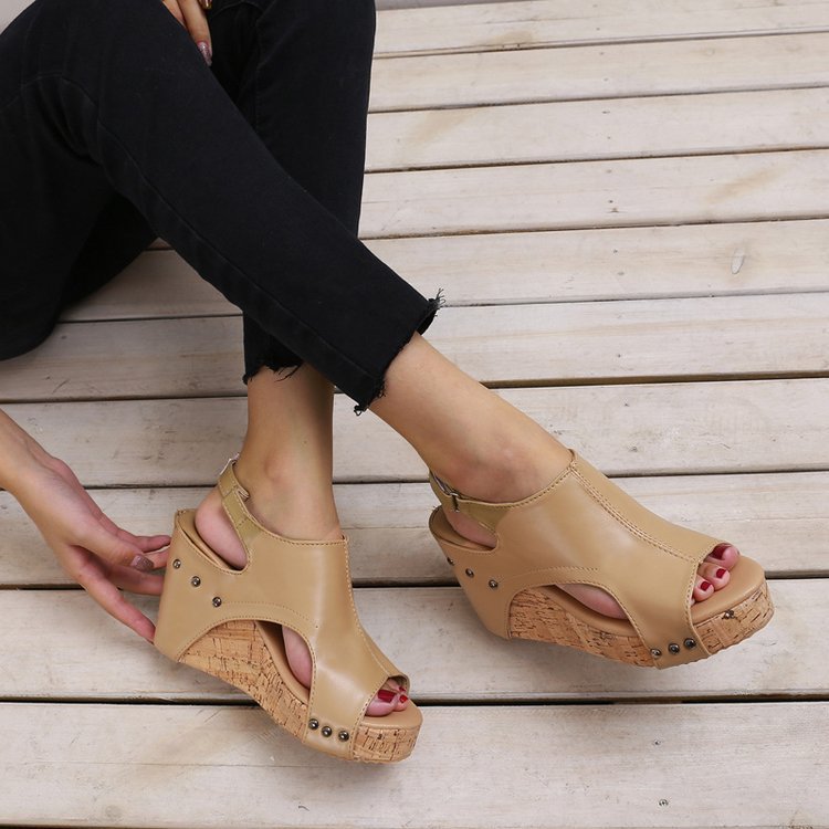 Dame Wedge-Sandaletter med modisk snit og justerbar rem Stilla