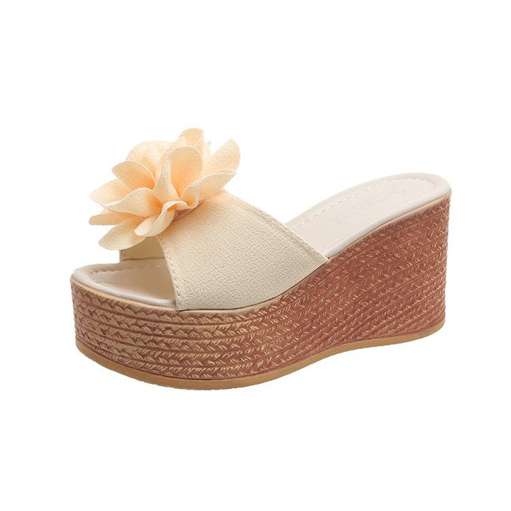 Dame Wedge-sandaler med floralt dekoration og skridsikker sål Stilla