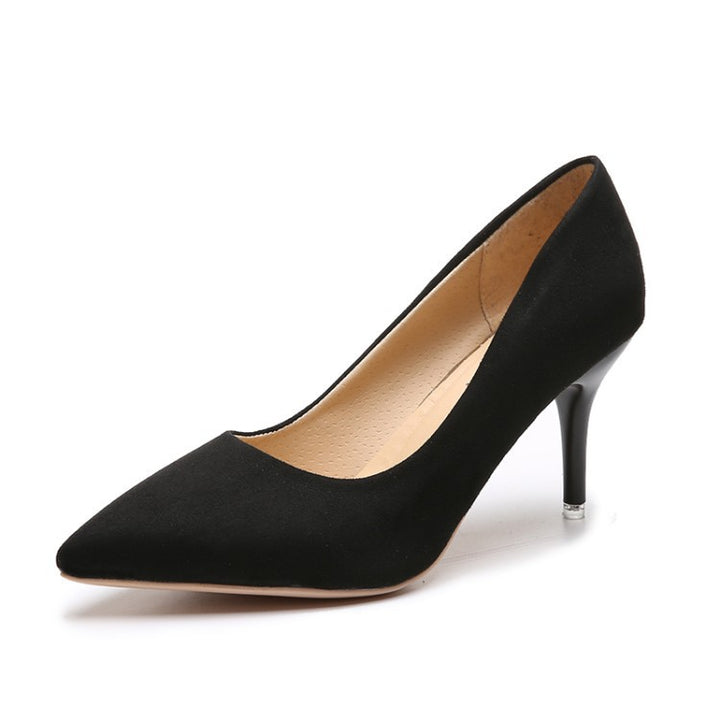 Dame High-Heel Pumps med elegant spids form og komfortabelt futter Stilla