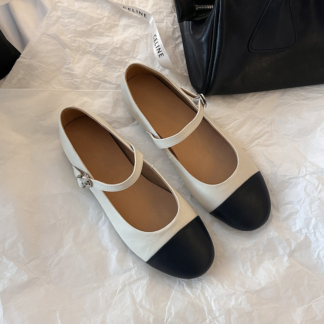 Femme Elegante Mary Jane Ballerinas med Stilig Spænde-Detail Stilla