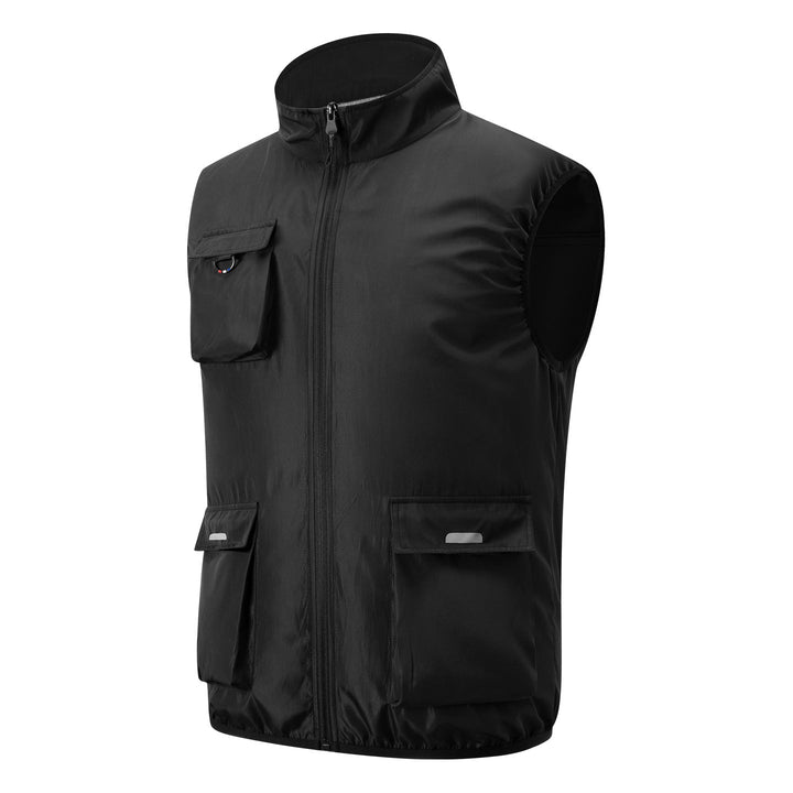 Herren nan letvæg multifunktionel Outdoorvest med lynlås og flere lommer Skovae