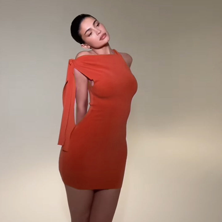 Dame En-Skulder Bodycon Kjole Stilla