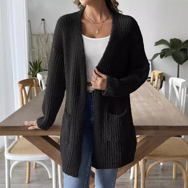 Dame strikjakke i afslappet oversized stil Stilla