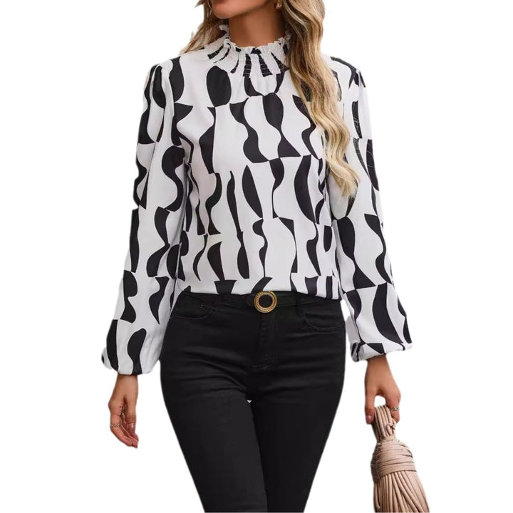 Damebluse med modebølgedesign Stilla