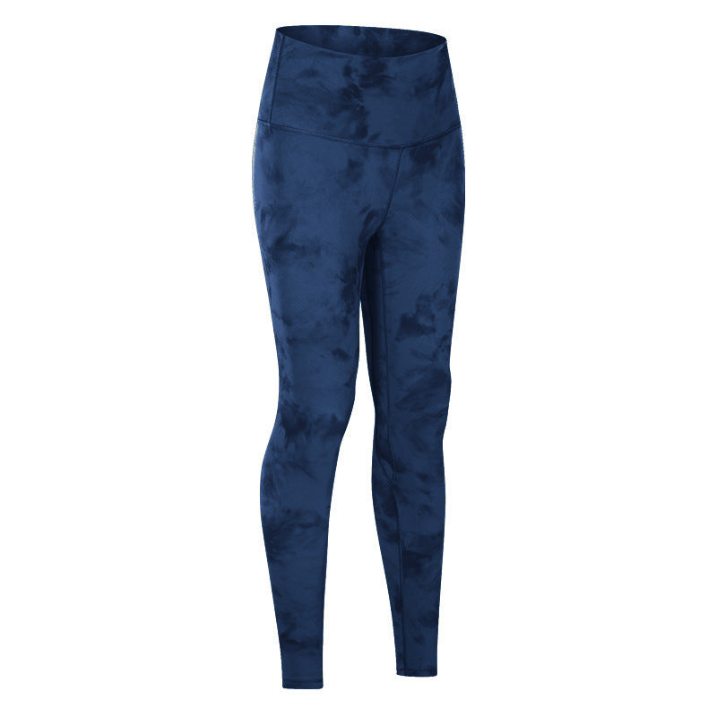 Dame sport leggings med høj talje og moderne batikdesign Stilla