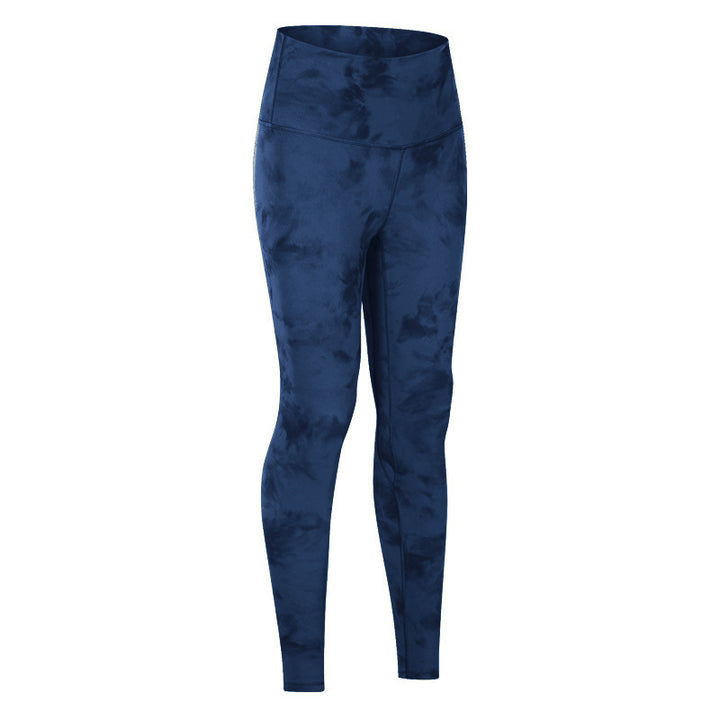 Dame sport leggings med høj talje og moderne batikdesign Stilla
