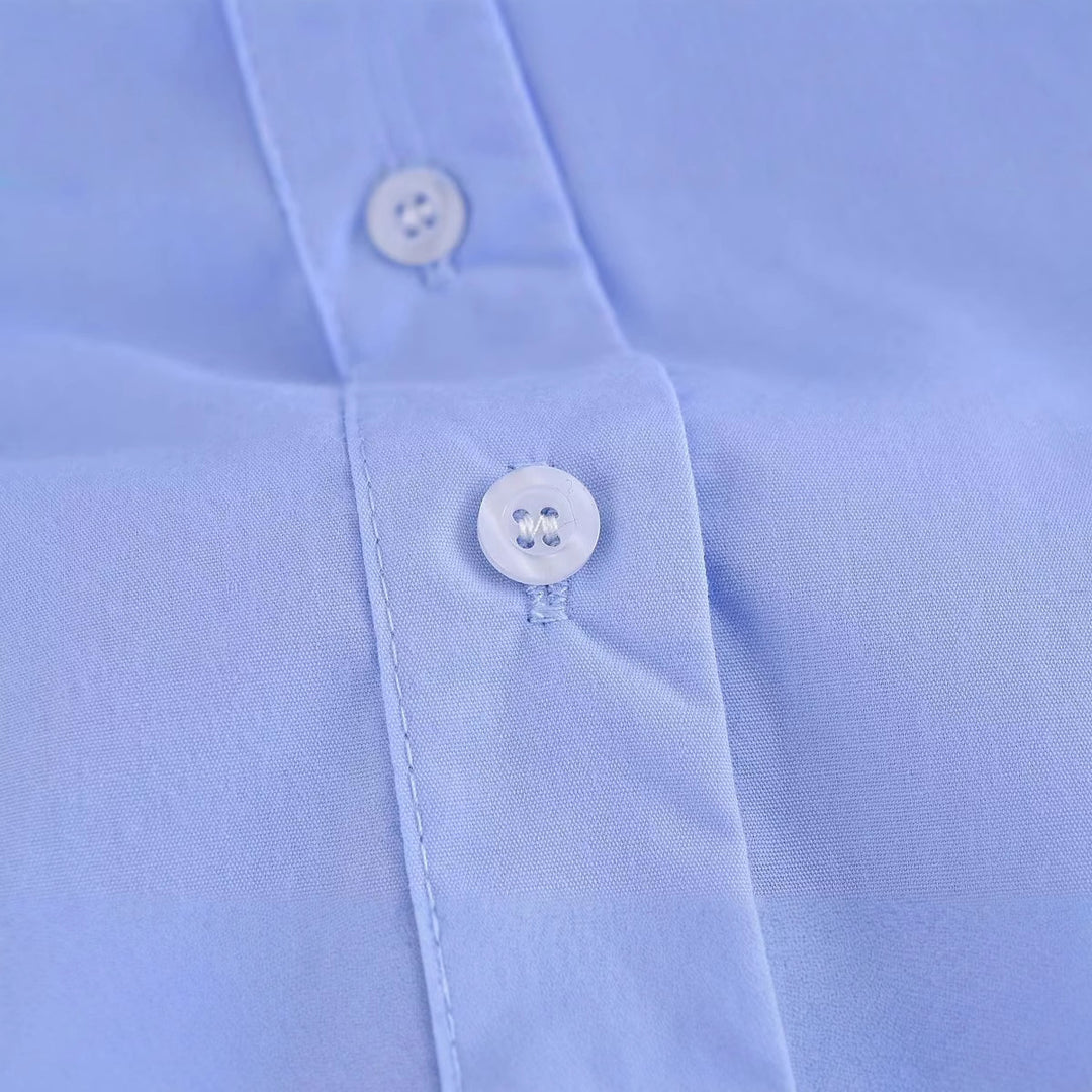 Damer elegant oversized bluse med brede ærmer Stilla