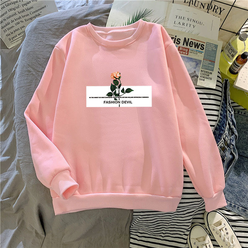 Kvinders sweatshirt med blomstermotiv Skovae
