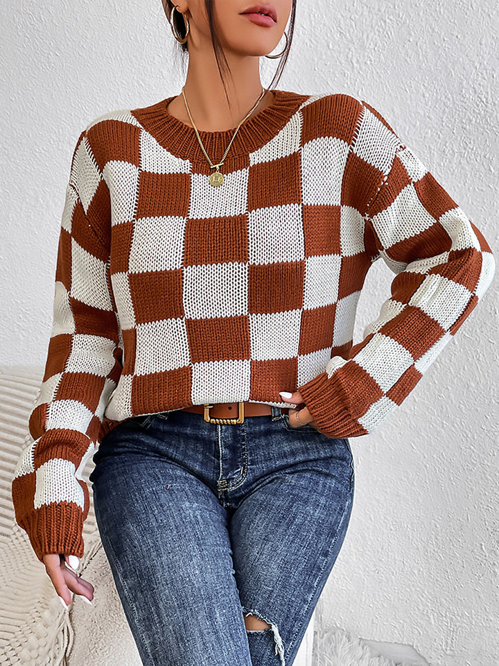 Dame trendy ternet mønster pullover Stilla