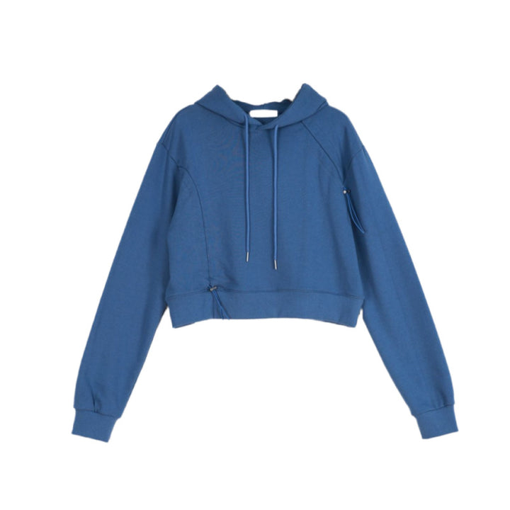 Kvinders cropped hoodie med justerbar snor Stilla
