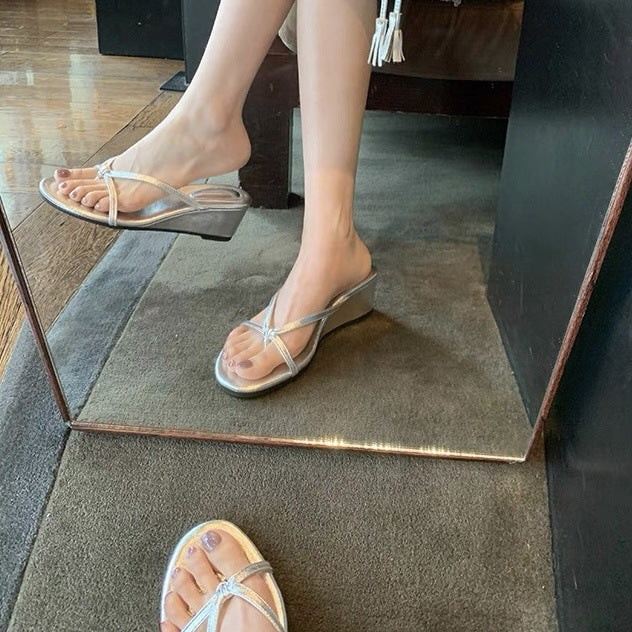Dame Stilfulde Wedge Flip Flops Stilla