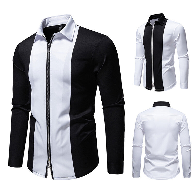 Herrer Moderne Lynlås Sport T-shirt Stilla