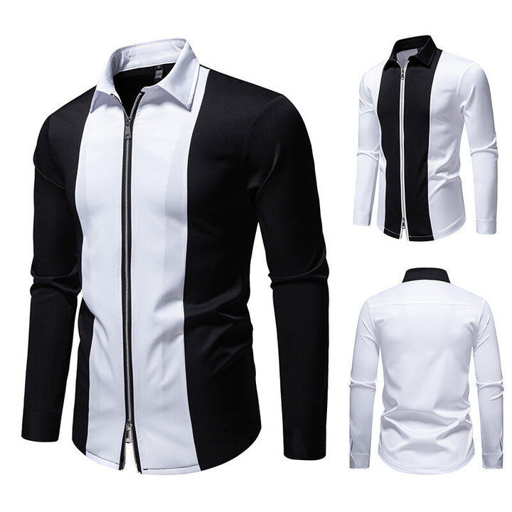 Herrer Moderne Lynlås Sport T-shirt Stilla