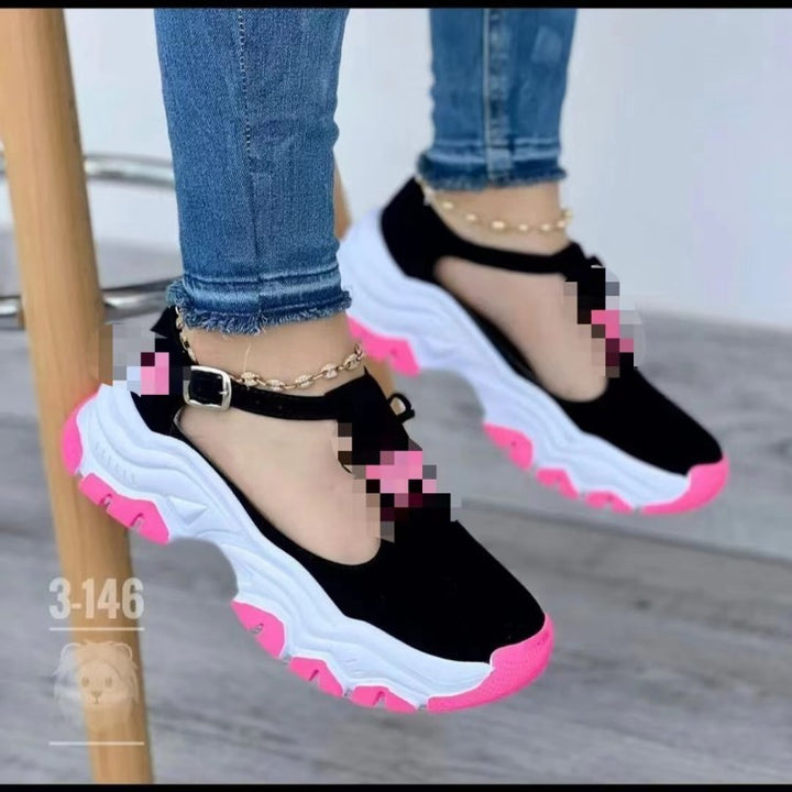 Dame Sporty Sneakers med justerbar rem og åndbar sål Stilla