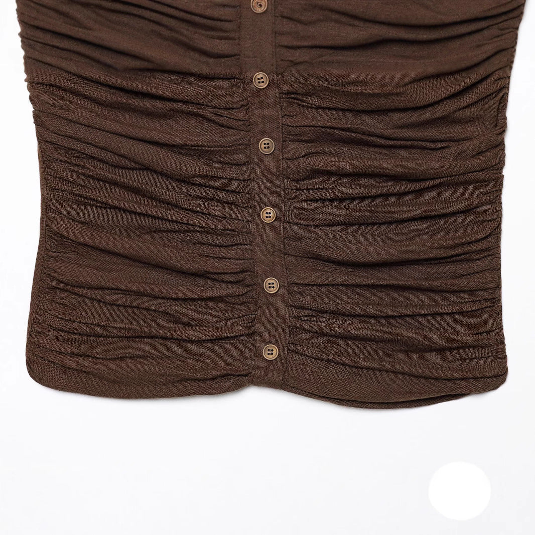 Femme Strapless Ruffle Top Stilla