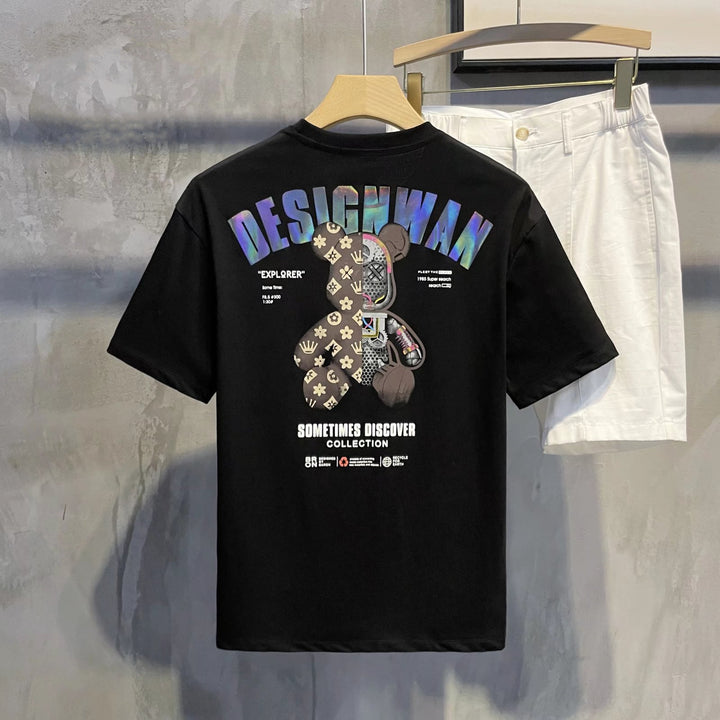 Dame T-shirt med højkvalitets og moderne grafisk tryk Stilla