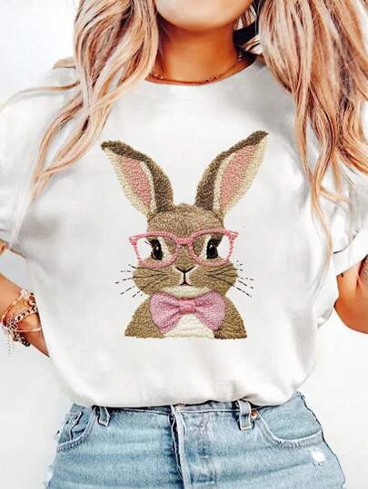 Dame T-shirt med trendy dyremotiv og høj kvalitet broderi Stilla