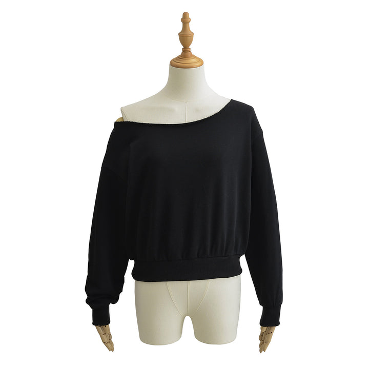 Damer afslappet oversized sweatshirt med bred udskæring og elastisk linning Stilla