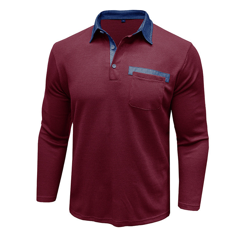 Herrer langærmet polo T-shirt Stilla