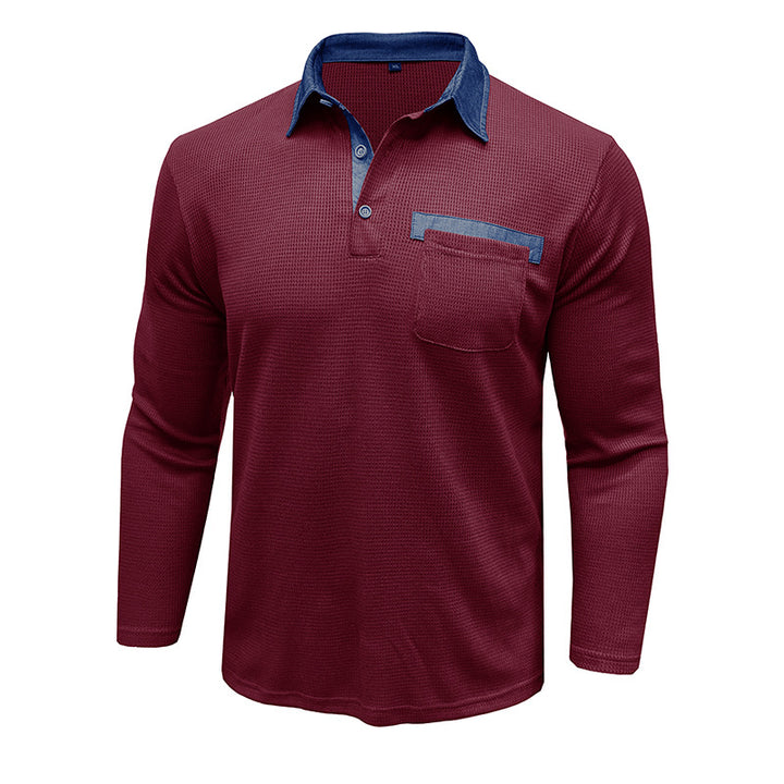 Herrer langærmet polo T-shirt Stilla