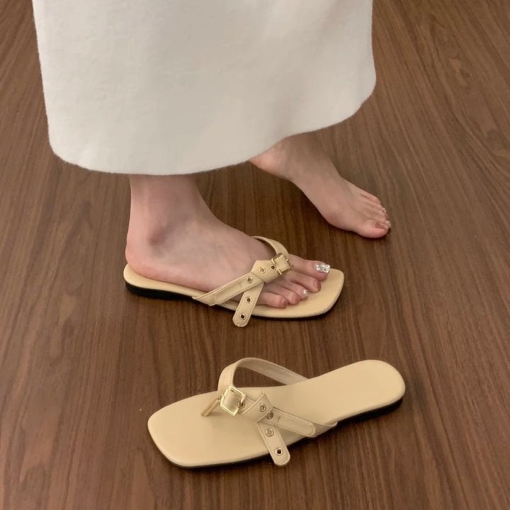 Dame elegante glid-sandaler med dekorativt spænde-design Stilla