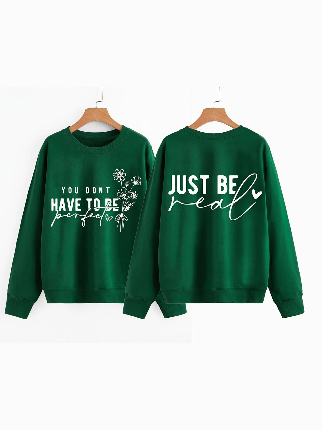 Kvinders afslappede sweater med inspirerende budskaber Stilla