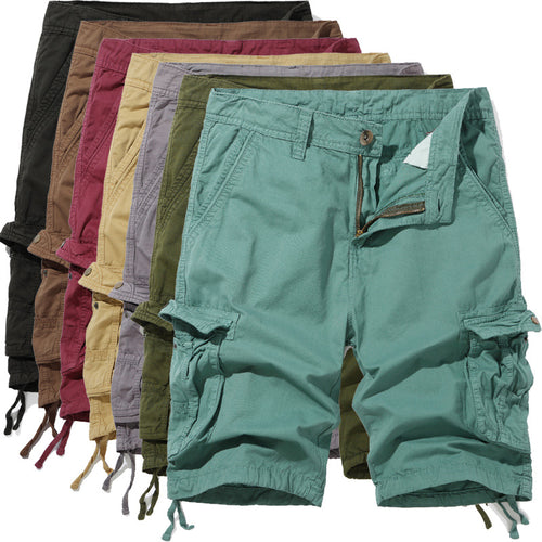 Herre cargo-shorts med flere lommer og justerbare snoretræk Stilla