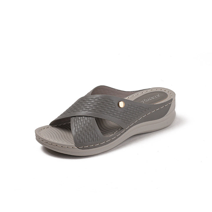 Dame komfort-sandaler med ergonomisk fodseng og moderigtig rem Stilla