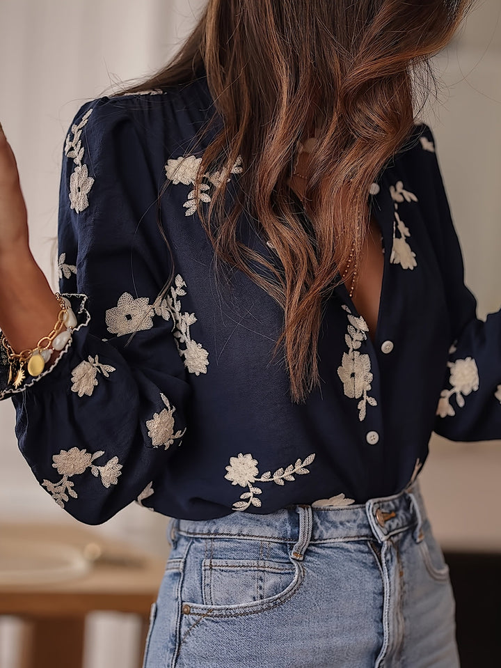 Kvinder Broderet Bluse Stilla