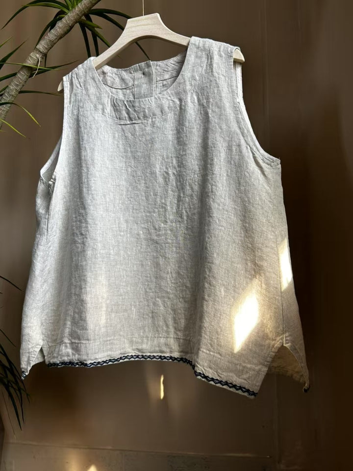Femme Relaxed Fit Linned Sommer Top Stilla