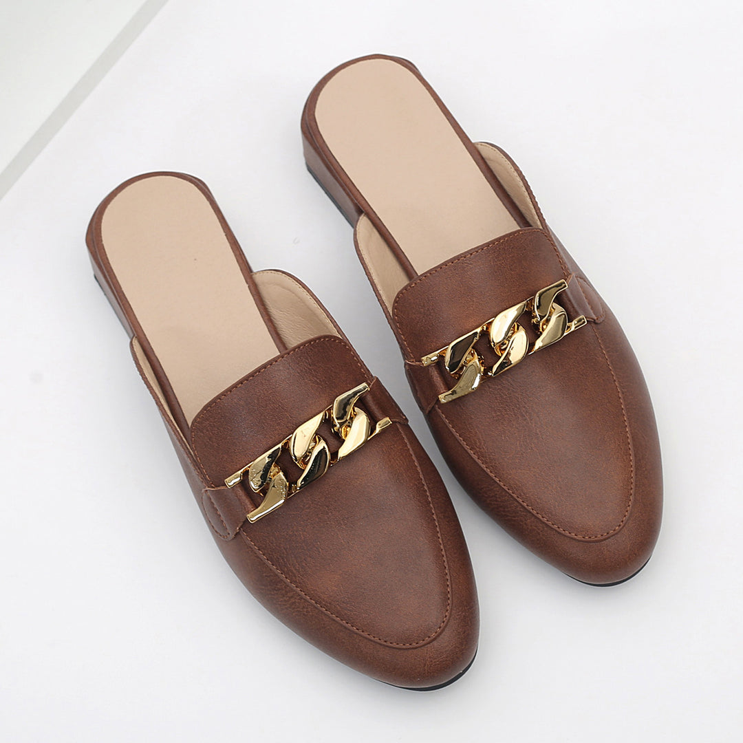 Damer Slip-On Mules med dekorativ kæde Stilla