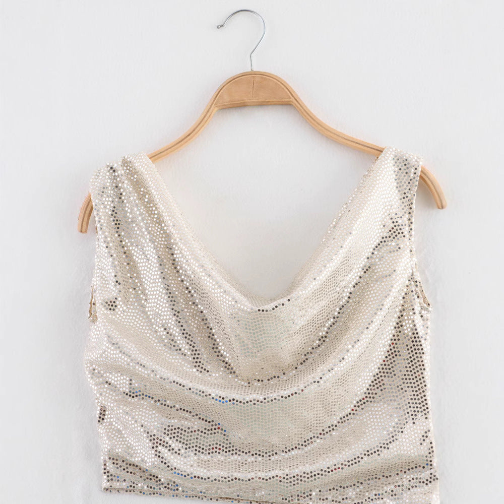 Femme Drapé-Style Asymmetrisk Maxi-Kjole Stilla
