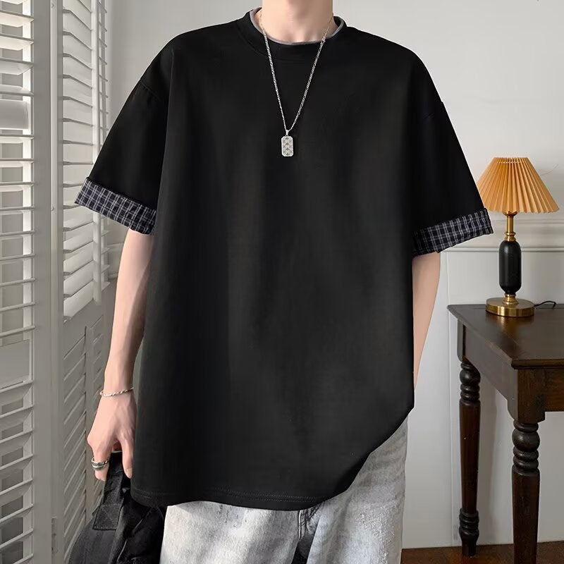 Herrer Oversized T-shirt med moderne kontrastdesign og afslappet pasform Stilla
