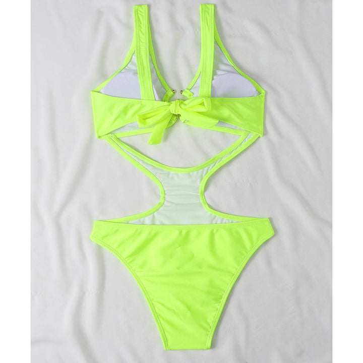 Dame onepiece badedragt med innovativt cut-out-design og dekorativ ring Stilla