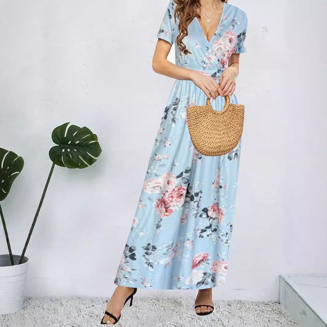 Damer Floral Wrap Maxi Kjole Stilla 1752725781