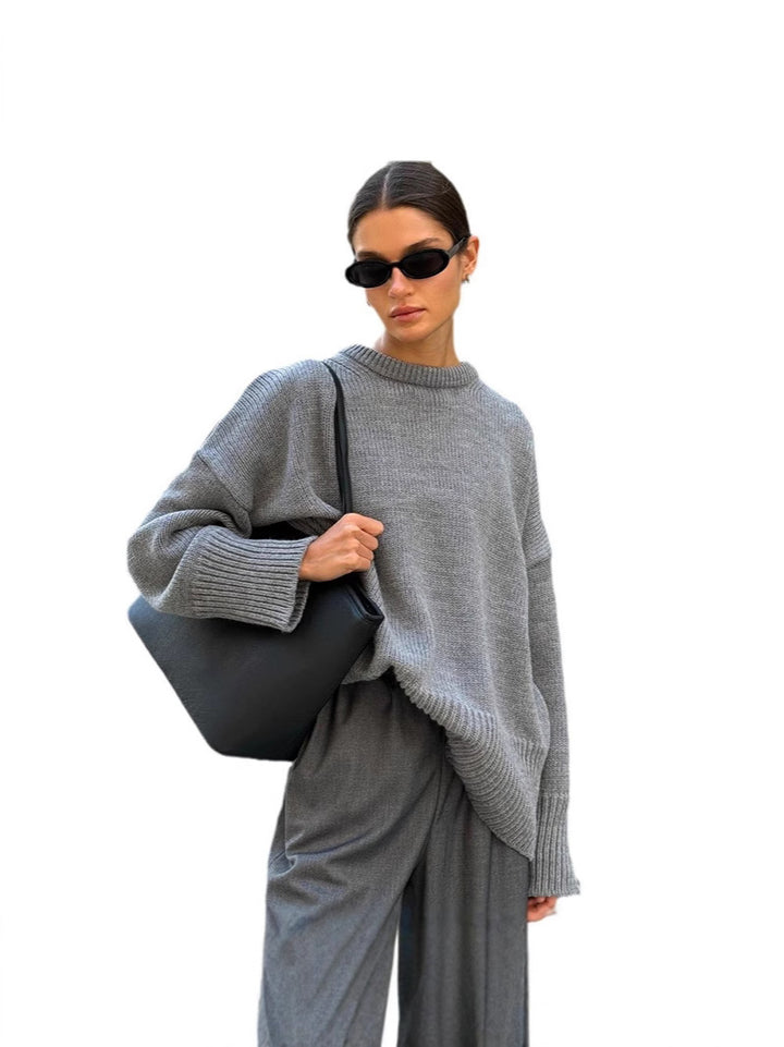 Femme Oversize Chunky Strikpullover Stilla