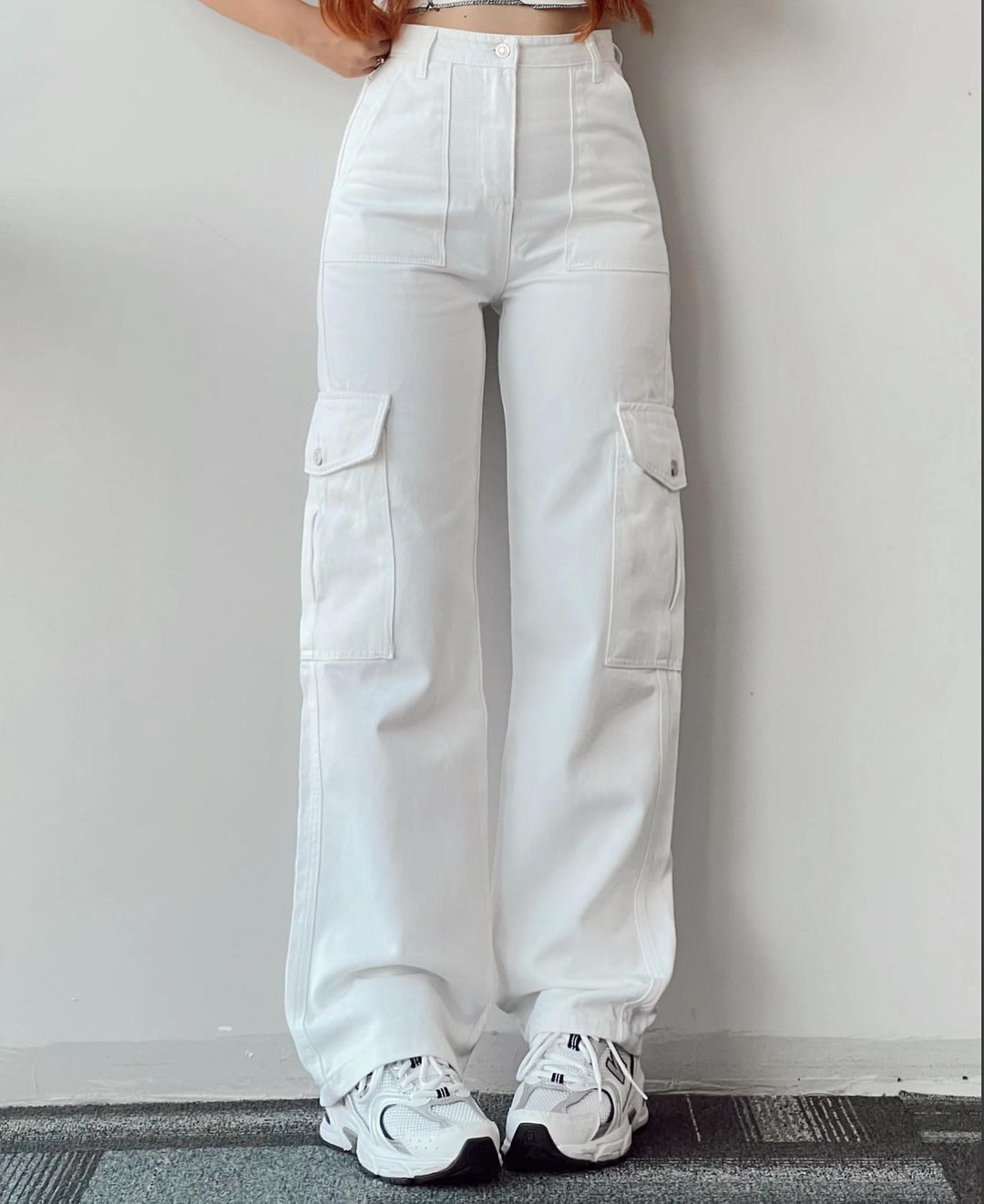 Dame Cargo-bukser i moderne High-Waist snit Stilla
