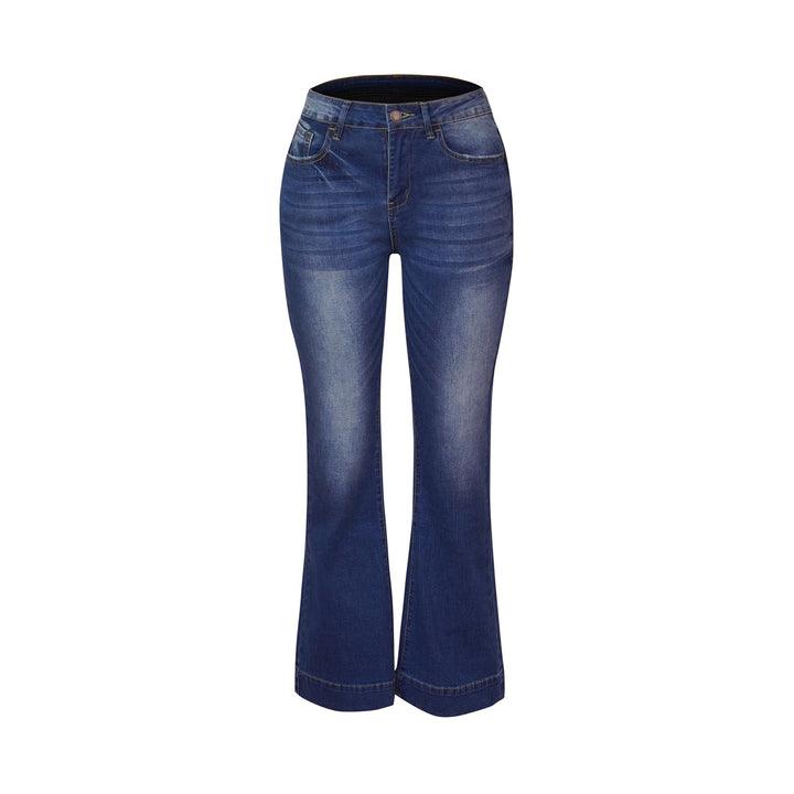 Dame højtaljede flared jeans med afslappede detaljer Stilla